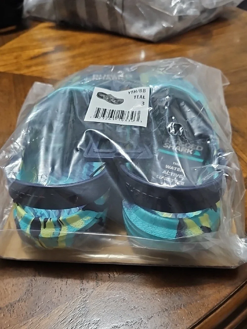 Rugged Shark Kids' Teal Water Shoes